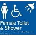 Personalize o ABS Braille Signs Unisex Toilet